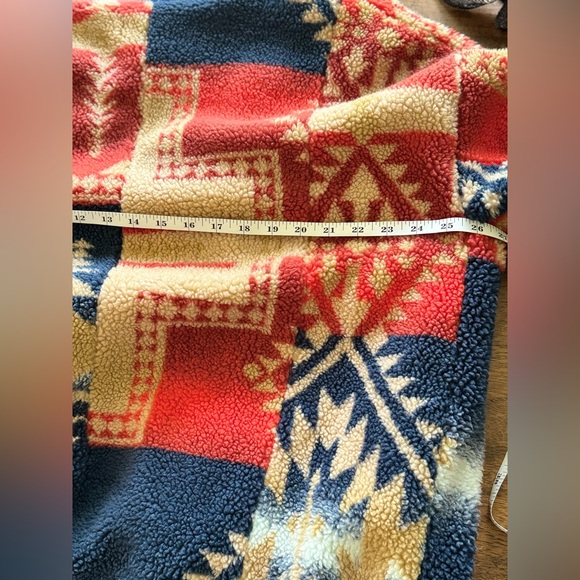 Pilcro Anthropologie Sherpa large l oversized southwest Aztec print teddy jacket - Picture 10 of 10